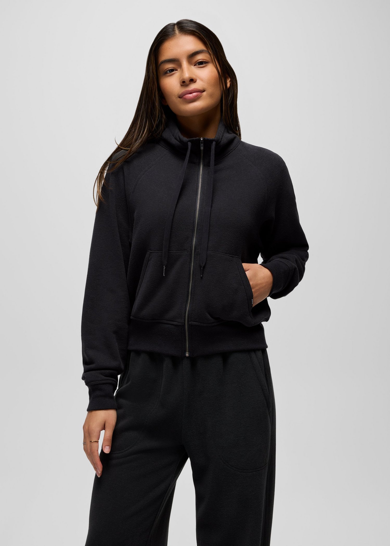 Womens prAna Cozy Up Full Zip - Black