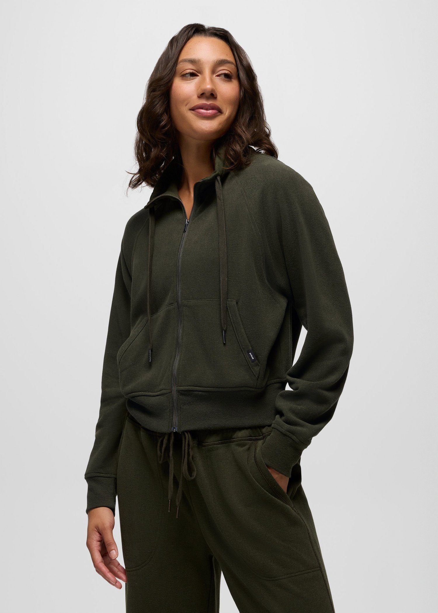 Womens prAna Cozy Up Full Zip - Nori
