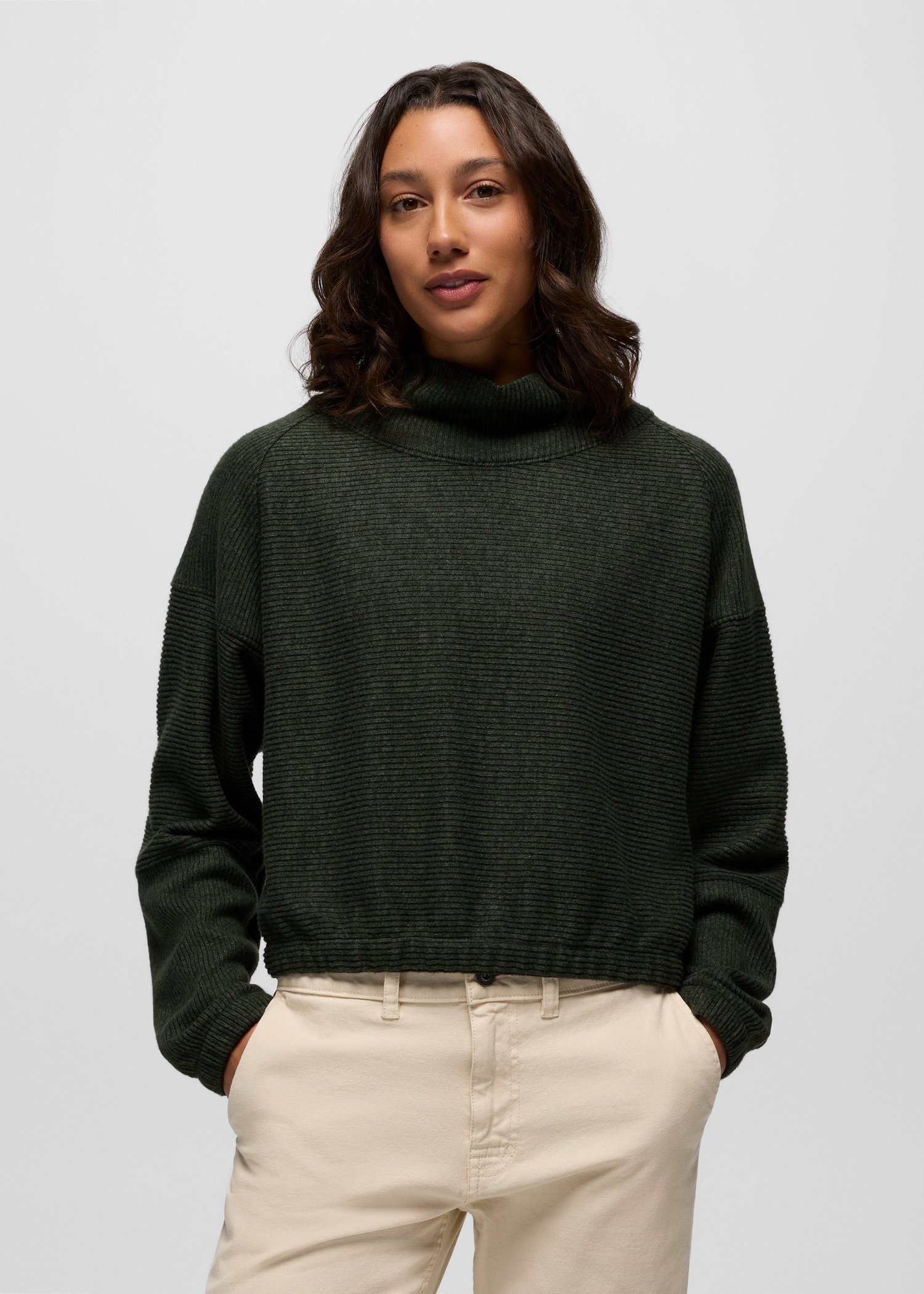 Womens prAna Olivia Long Sleeve - Nori