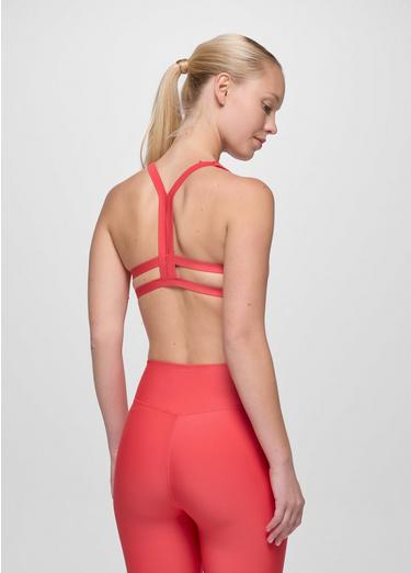 prAna Sculpt Deep Breath Bra, Color: Rose Fire, image 22
