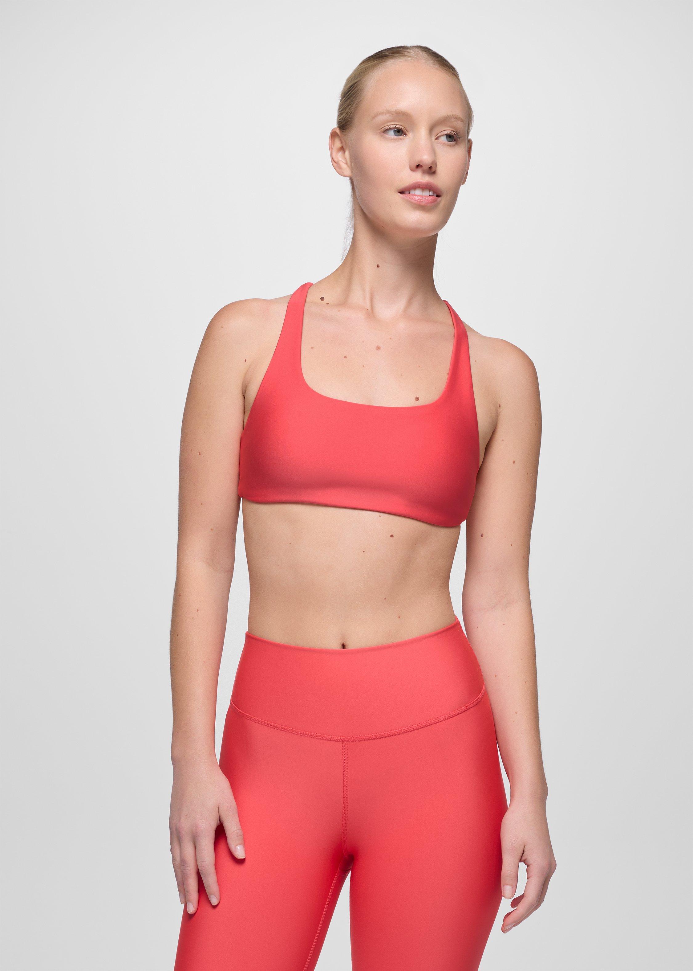 Womens prAna Sculpt&trade; Deep Breath Bra - Rose Fire