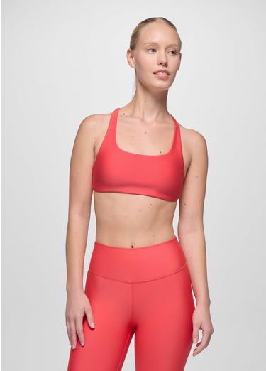 prAna Sculpt Deep Breath Bra, Color: Rose Fire, image 21