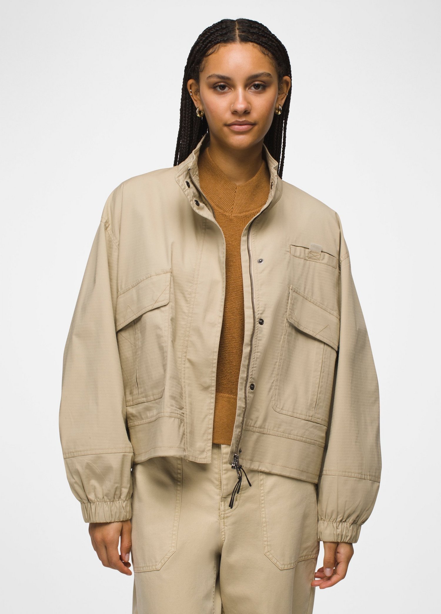 Womens prAna Palisades Ripstop Jacket - Sandstone