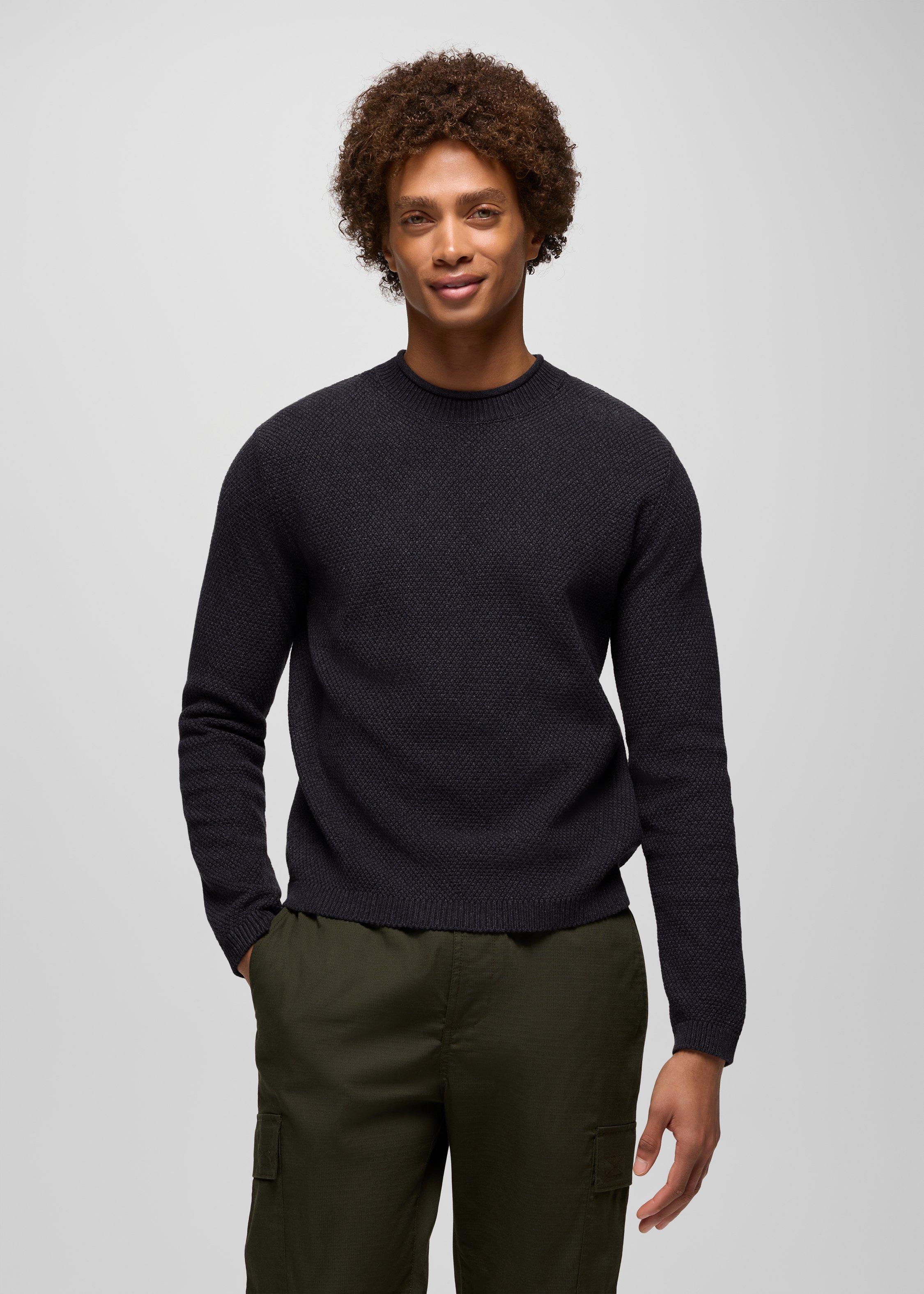 Mens prAna Forest Hill Sweater - Black Heather