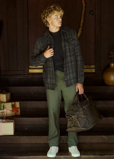 Happy Camp Flannel, Color: Thyme, image 2