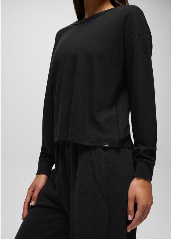 Cozy Up Long Sleeve Crew, Color: Black, image 4
