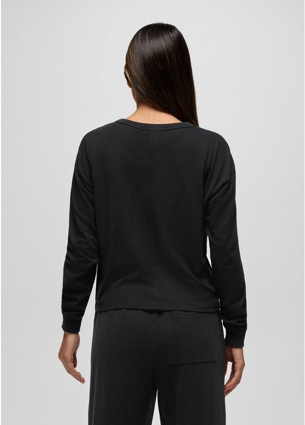 Cozy Up Long Sleeve Crew, Color: Black, image 2