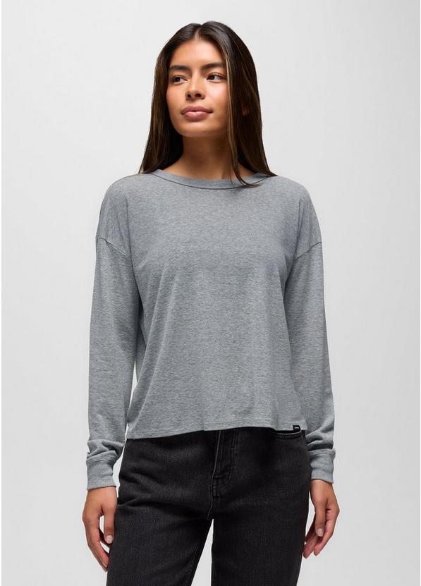 Cozy Up Long Sleeve Crew, Color: Heather Grey, image 1