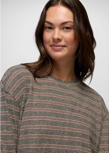 Cozy Up Long Sleeve Crew, Color: Cacao Stripe, image 3
