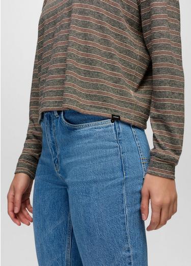 Cozy Up Long Sleeve Crew, Color: Cacao Stripe, image 4
