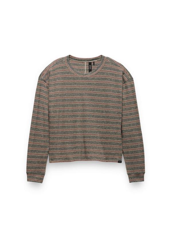 Cozy Up Long Sleeve Crew, Color: Cacao Stripe, image 6