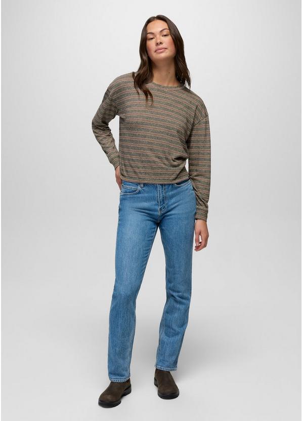 Cozy Up Long Sleeve Crew, Color: Cacao Stripe, image 5