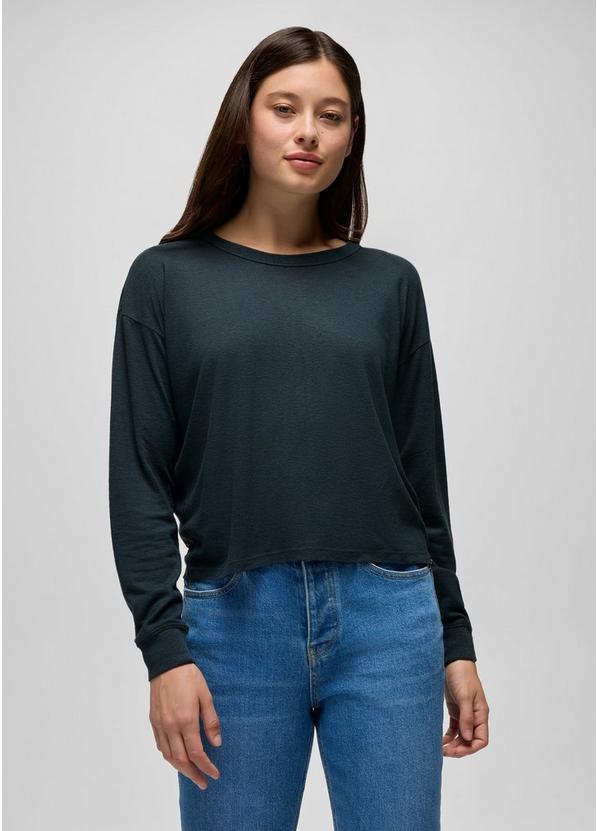 Cozy Up Long Sleeve Crew, Color: Stormy Night Heather, image 1