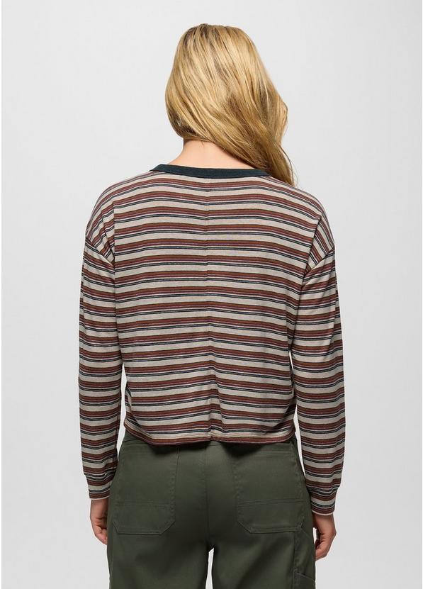 Cozy Up Long Sleeve Crew, Color: Stormy Night Stripe, image 7