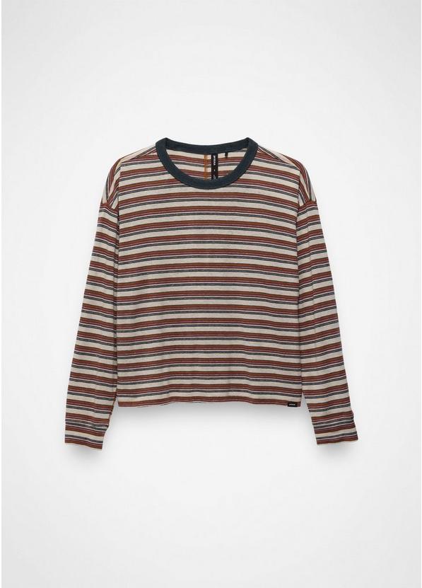 Cozy Up Long Sleeve Crew, Color: Stormy Night Stripe, image 5
