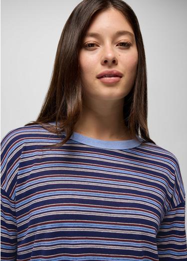 Cozy Up Long Sleeve Crew, Color: Capulet Blue Stripe, image 11