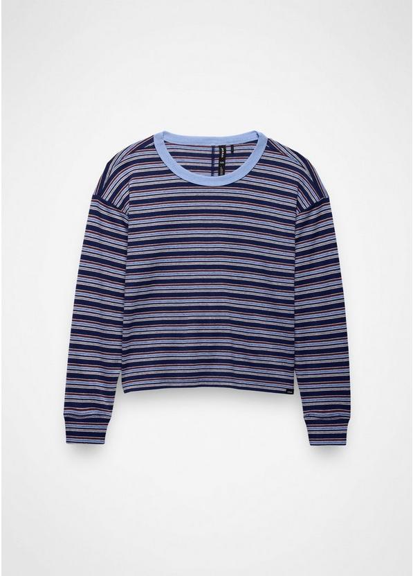 Cozy Up Long Sleeve Crew, Color: Capulet Blue Stripe, image 6