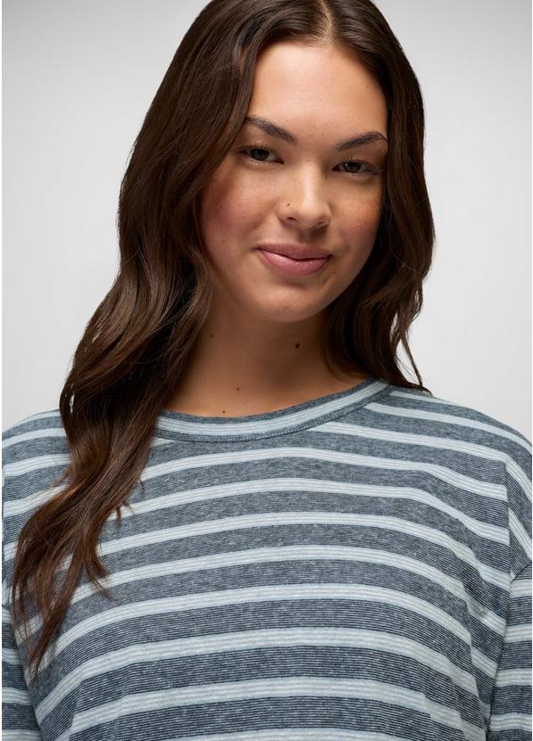 Cozy Up Long Sleeve Crew, Color: Glacier Skies Stripe, image 2