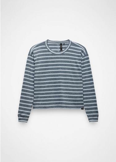 Cozy Up Long Sleeve Crew, Color: Glacier Skies Stripe, image 26