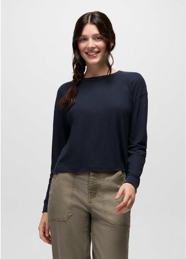 Cozy Up Long Sleeve Crew, Color: Nautical, image 1