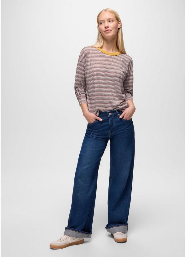 Cozy Up Long Sleeve Crew, Color: Dijon Stripe, image 5