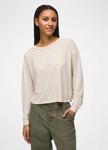 Cozy Up Long Sleeve Crew, Color: Canvas, image 15