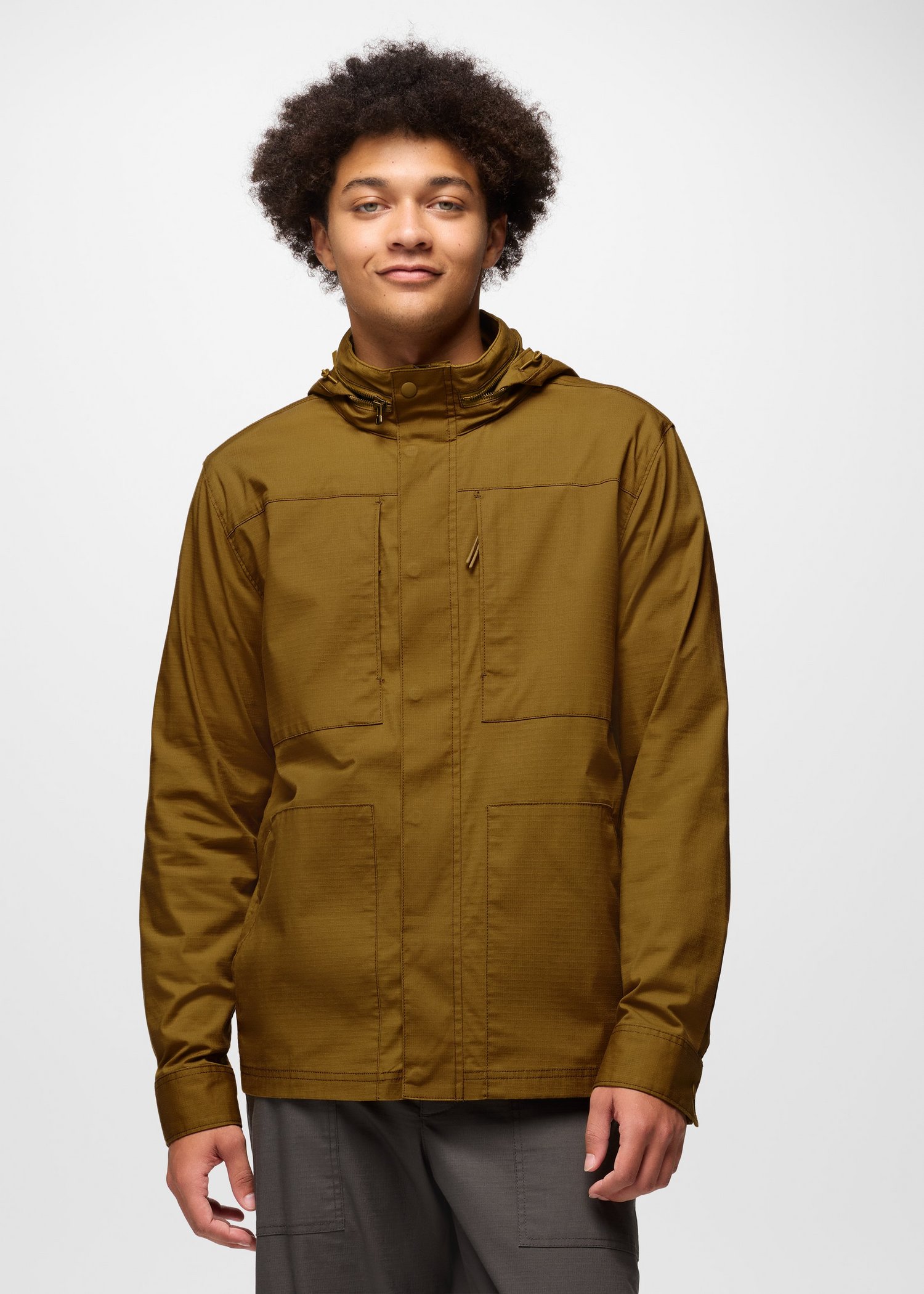 Mens prAna Palisades Ripstop Field Jacket - Retro Olive