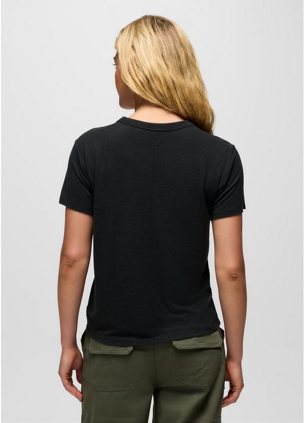Cozy Up Short Sleeve Crew, Color: Black, image 2