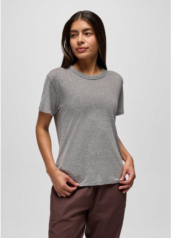 Cozy Up Short Sleeve Crew, Color: Heather Grey, image 1