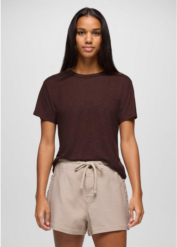 Cozy Up Short Sleeve Crew, Color: Mocha, image 1