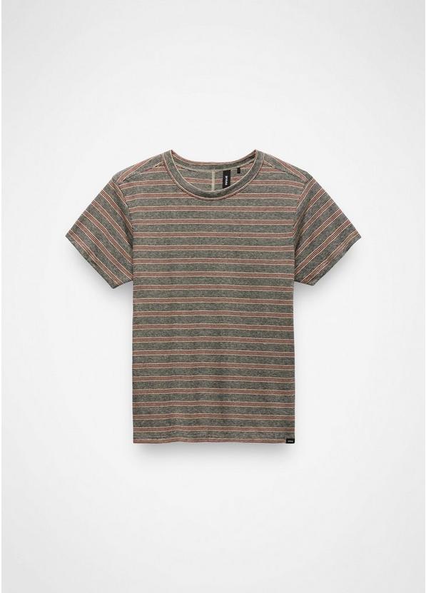 Cozy Up Short Sleeve Crew, Color: Cacao Stripe, image 6