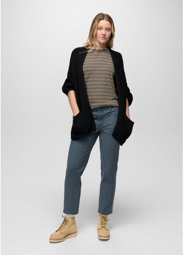 Cozy Up Short Sleeve Crew, Color: Cacao Stripe, image 5