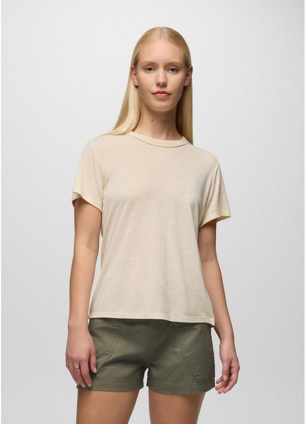 Cozy Up Short Sleeve Crew, Color: Canvas, image 1