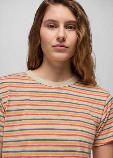 Cozy Up Short Sleeve Crew, Color: Vanilla Bean Stripe, image 63