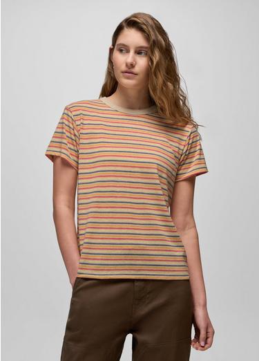 Cozy Up Short Sleeve Crew, Color: Vanilla Bean Stripe, image 61