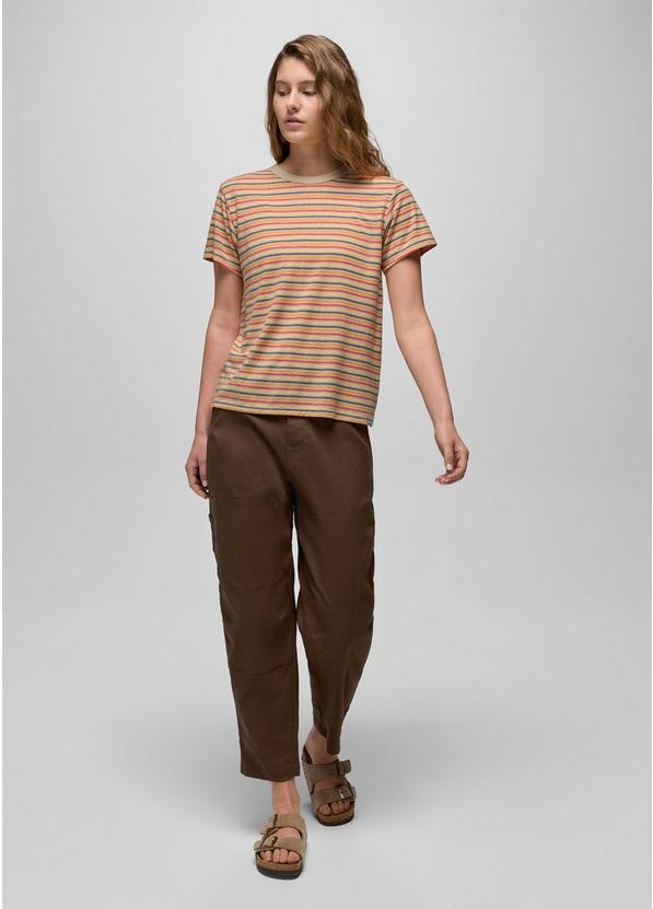 Cozy Up Short Sleeve Crew, Color: Vanilla Bean Stripe, image 6