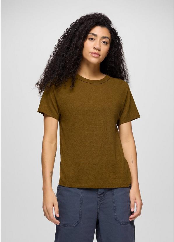 Cozy Up Short Sleeve Crew, Color: Retro Olive, image 1