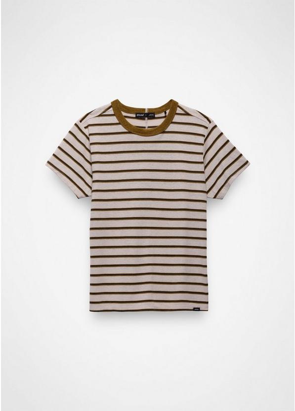 Cozy Up Short Sleeve Crew, Color: Retro Olive Stripe, image 5