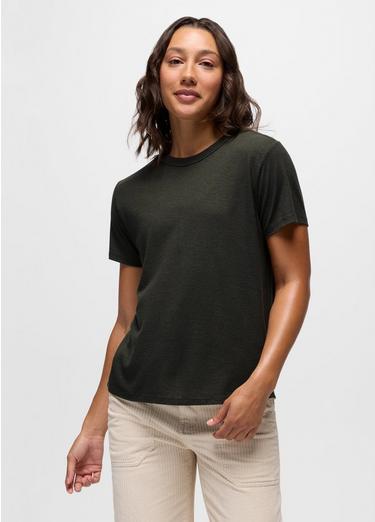 Cozy Up Short Sleeve Crew, Color: Nori, image 1