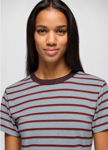 Cozy Up Short Sleeve Crew, Color: Saltwater Stripe, image 3