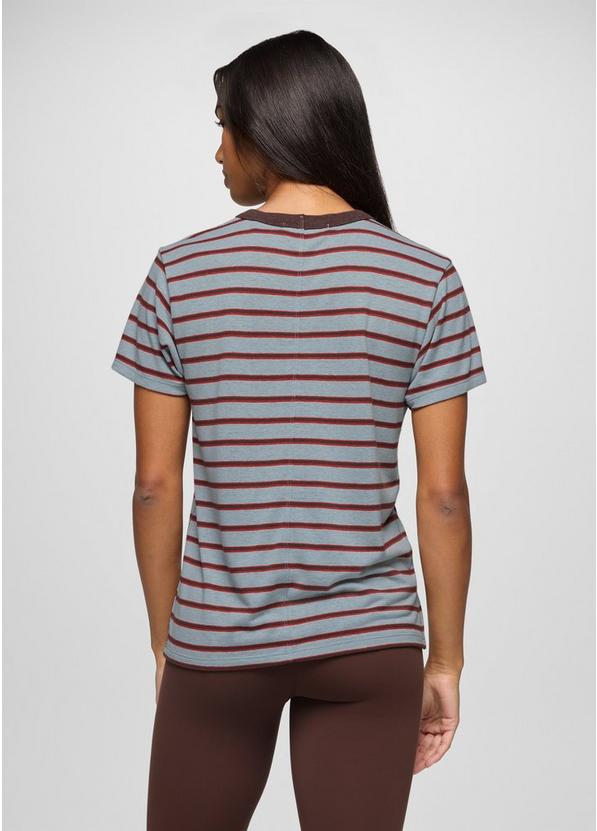 Cozy Up Short Sleeve Crew, Color: Saltwater Stripe, image 2