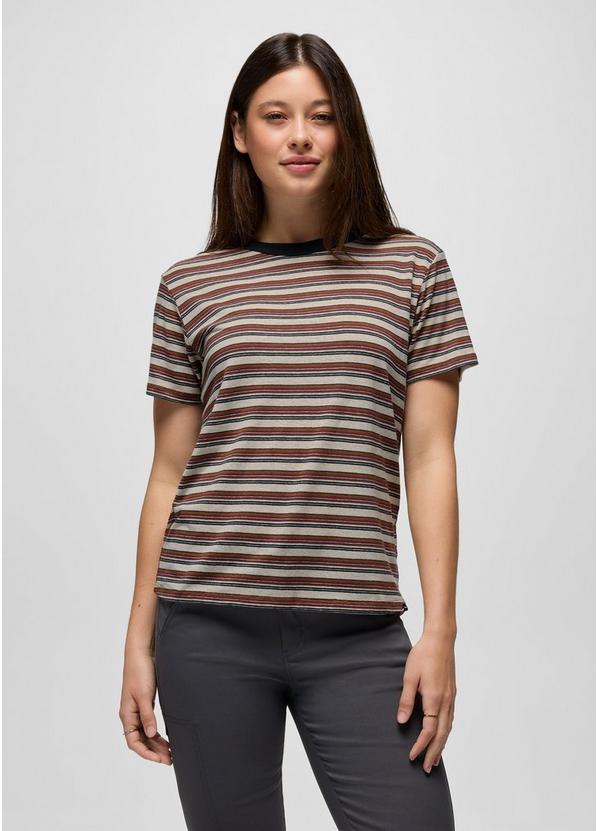 Cozy Up Short Sleeve Crew, Color: Stormy Night Stripe, image 7