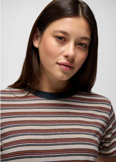 Cozy Up Short Sleeve Crew, Color: Stormy Night Stripe, image 7