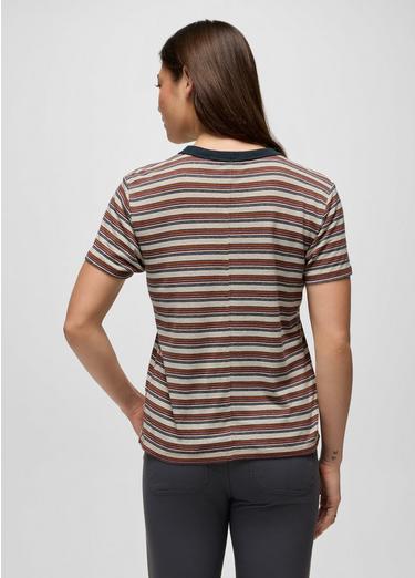 Cozy Up Short Sleeve Crew, Color: Stormy Night Stripe, image 4