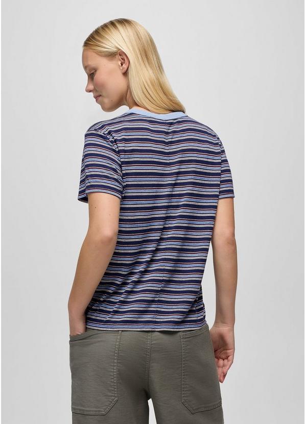 Cozy Up Short Sleeve Crew, Color: Capulet Blue Stripe, image 8