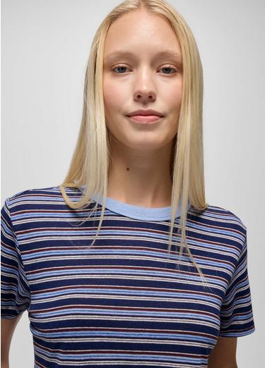 Cozy Up Short Sleeve Crew, Color: Capulet Blue Stripe, image 15