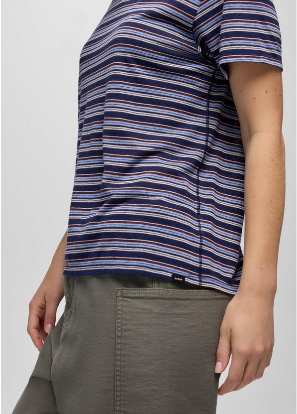 Cozy Up Short Sleeve Crew, Color: Capulet Blue Stripe, image 4