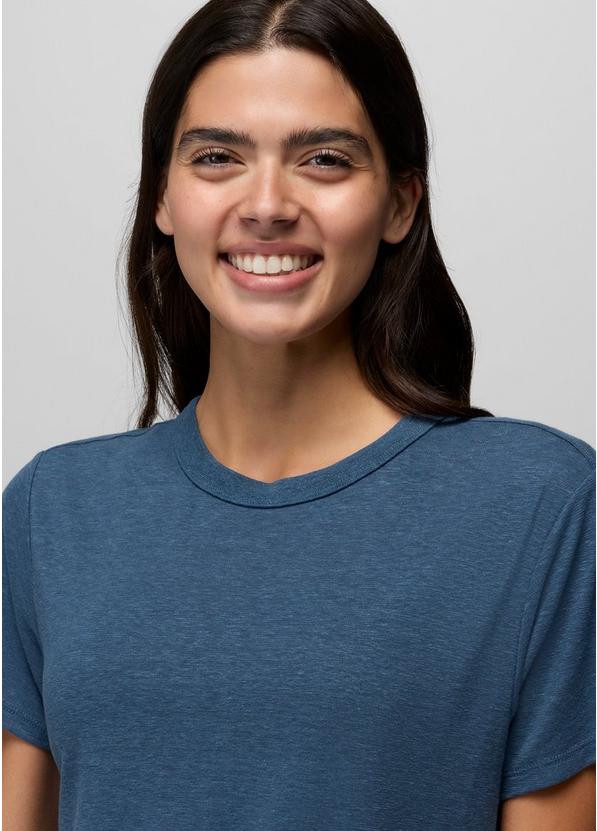 Cozy Up Short Sleeve Crew, Color: Bluff Blue, image 3