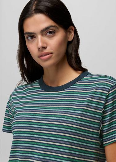 Cozy Up Short Sleeve Crew, Color: Bluff Blue Stripe, image 51