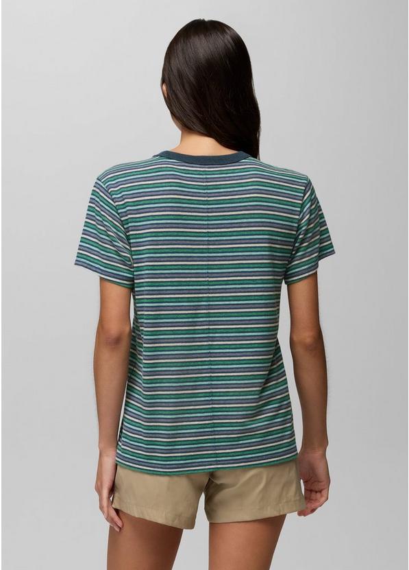 Cozy Up Short Sleeve Crew, Color: Bluff Blue Stripe, image 2